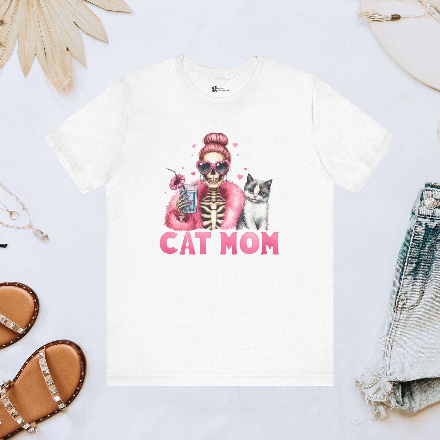 Cat Mom Skeleton Tee