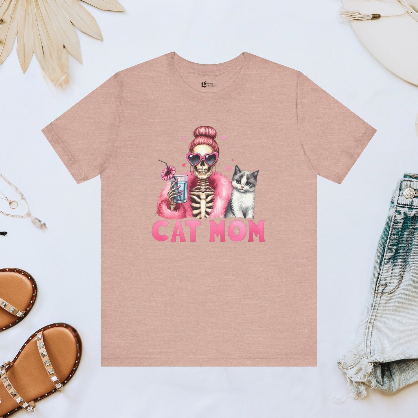 Cat Mom Skeleton Tee