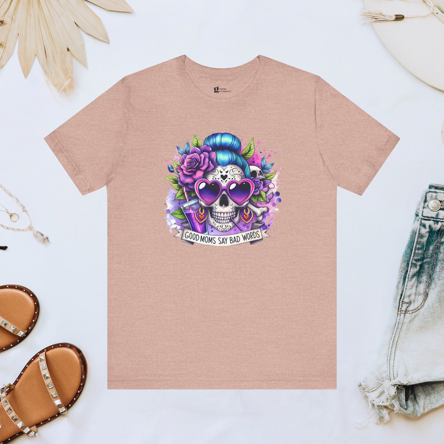 Good Moms Say Bad Words Skeleton Tee