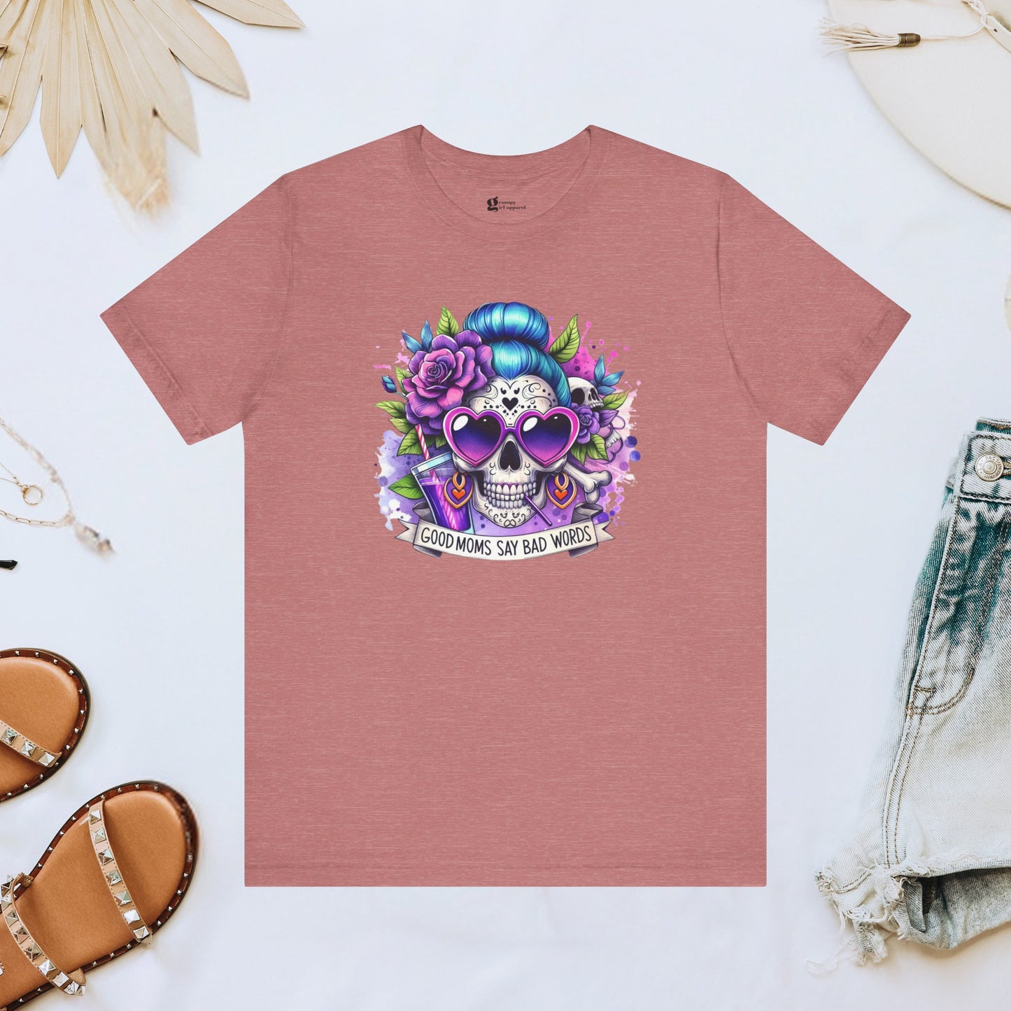 Good Moms Say Bad Words Skeleton Tee