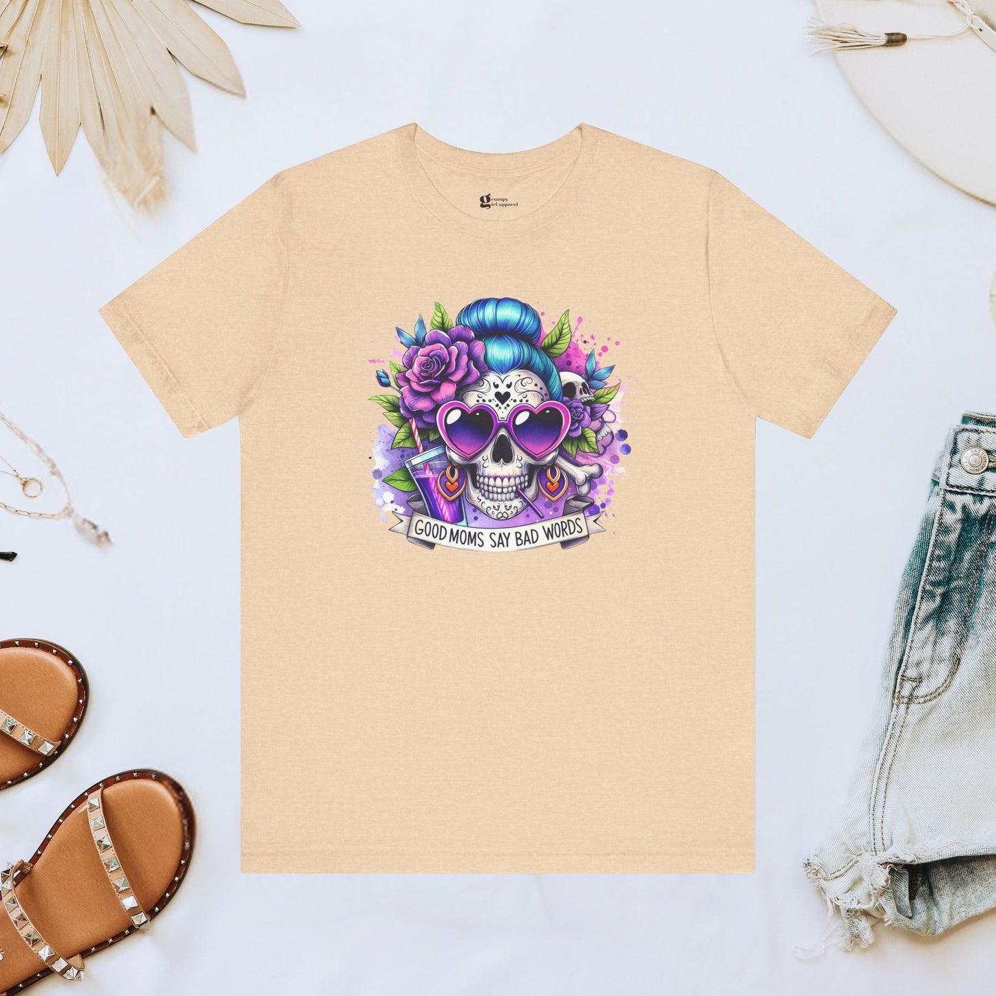 Good Moms Say Bad Words Skeleton Tee