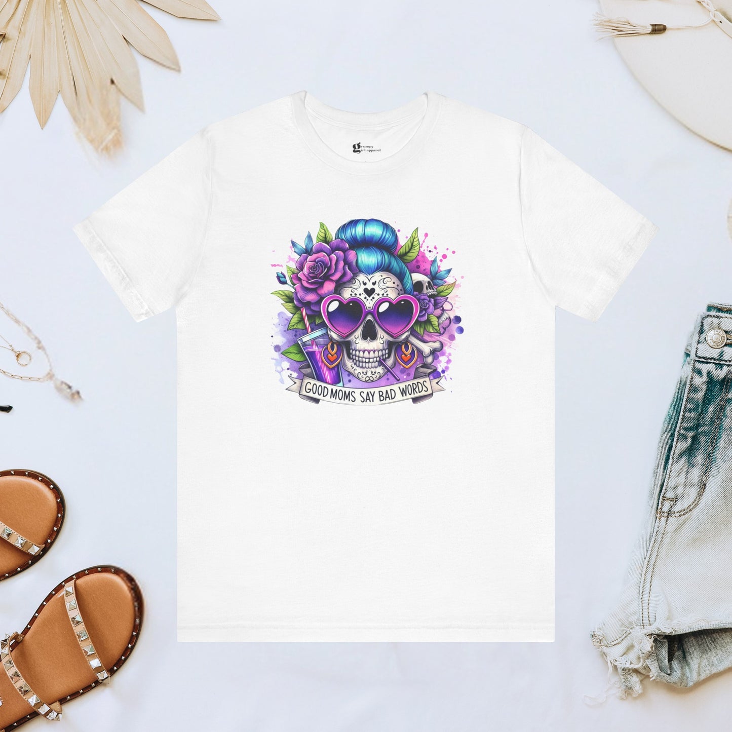 Good Moms Say Bad Words Skeleton Tee