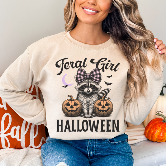 Feral Girl Halloween Sweatshirt