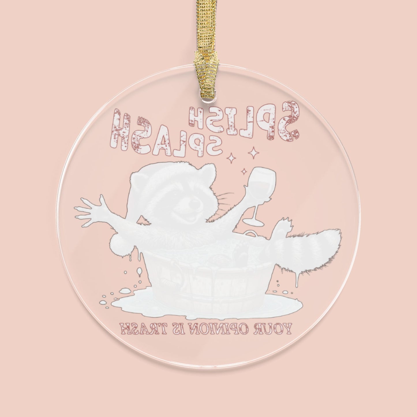 Splish Splash Raccoon Ornament