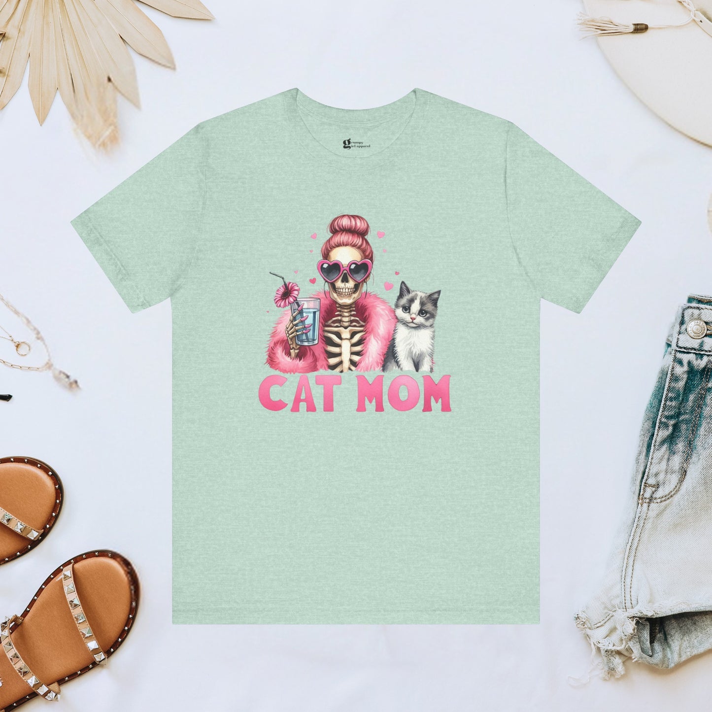 Cat Mom Skeleton Tee