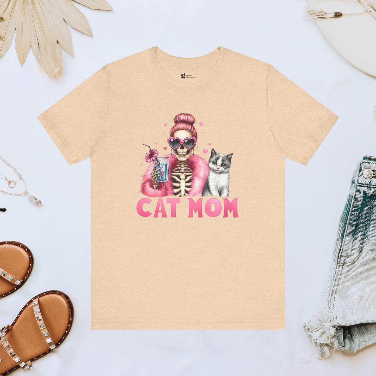 Cat Mom Skeleton Tee