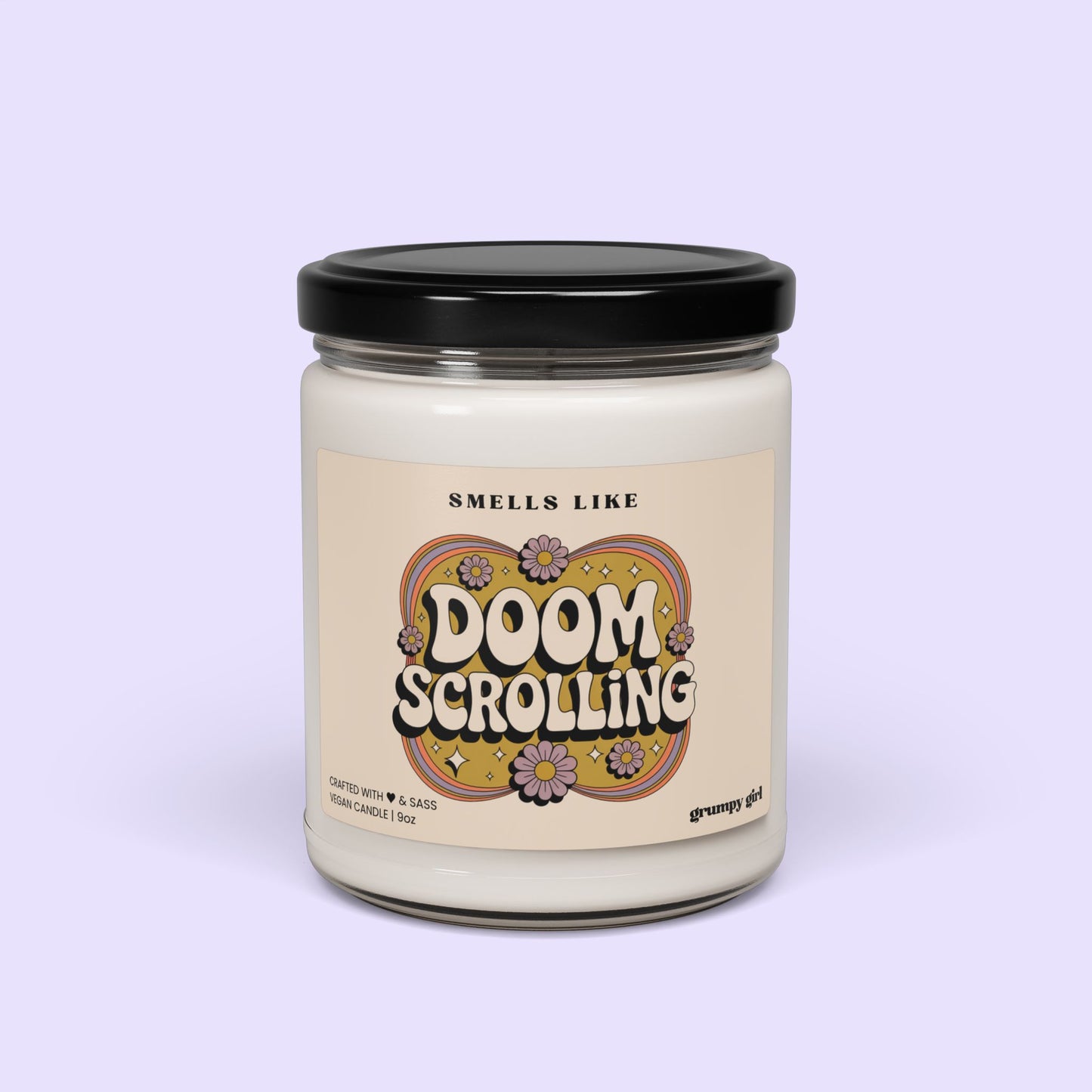 Smells Like Doom Scrolling Candle