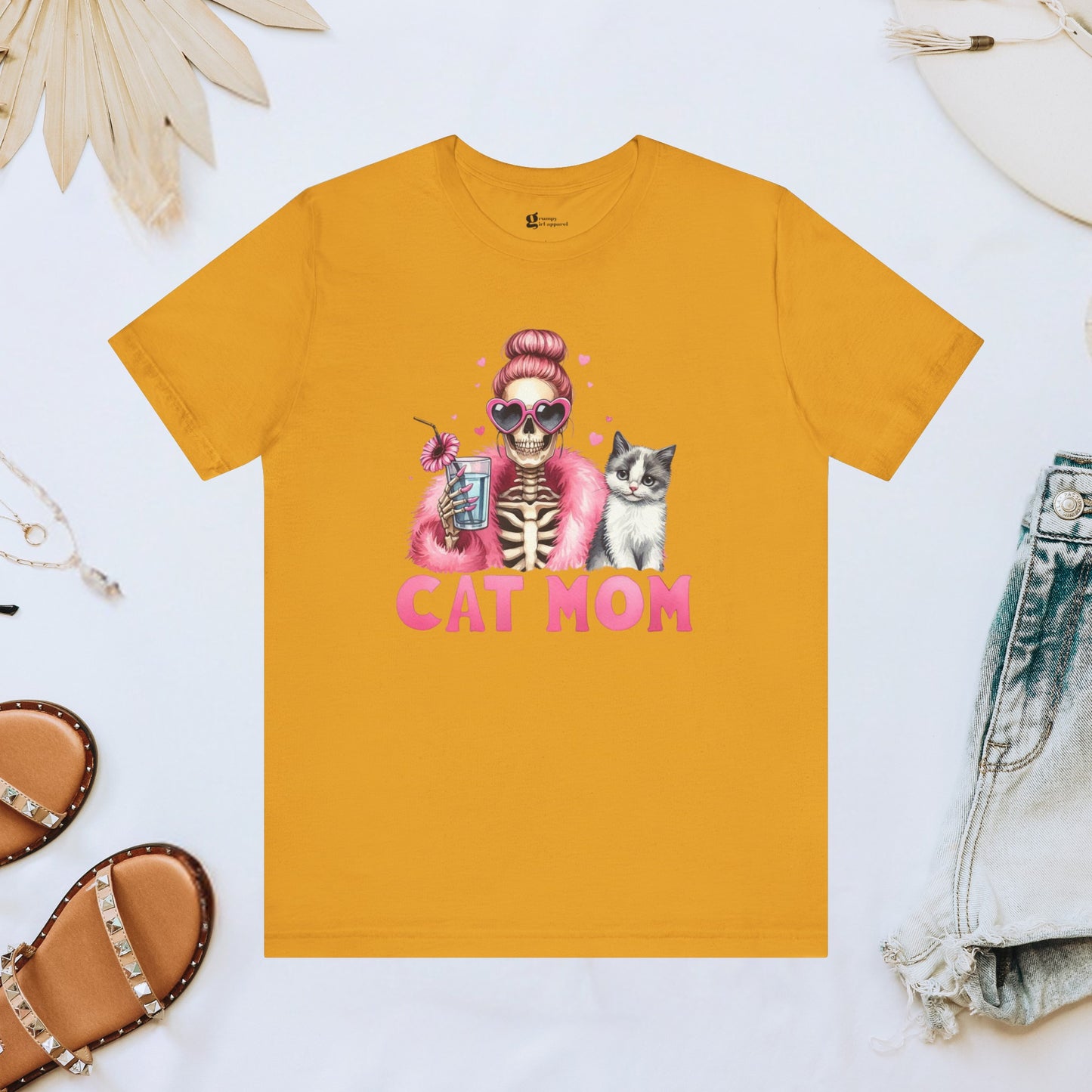 Cat Mom Skeleton Tee
