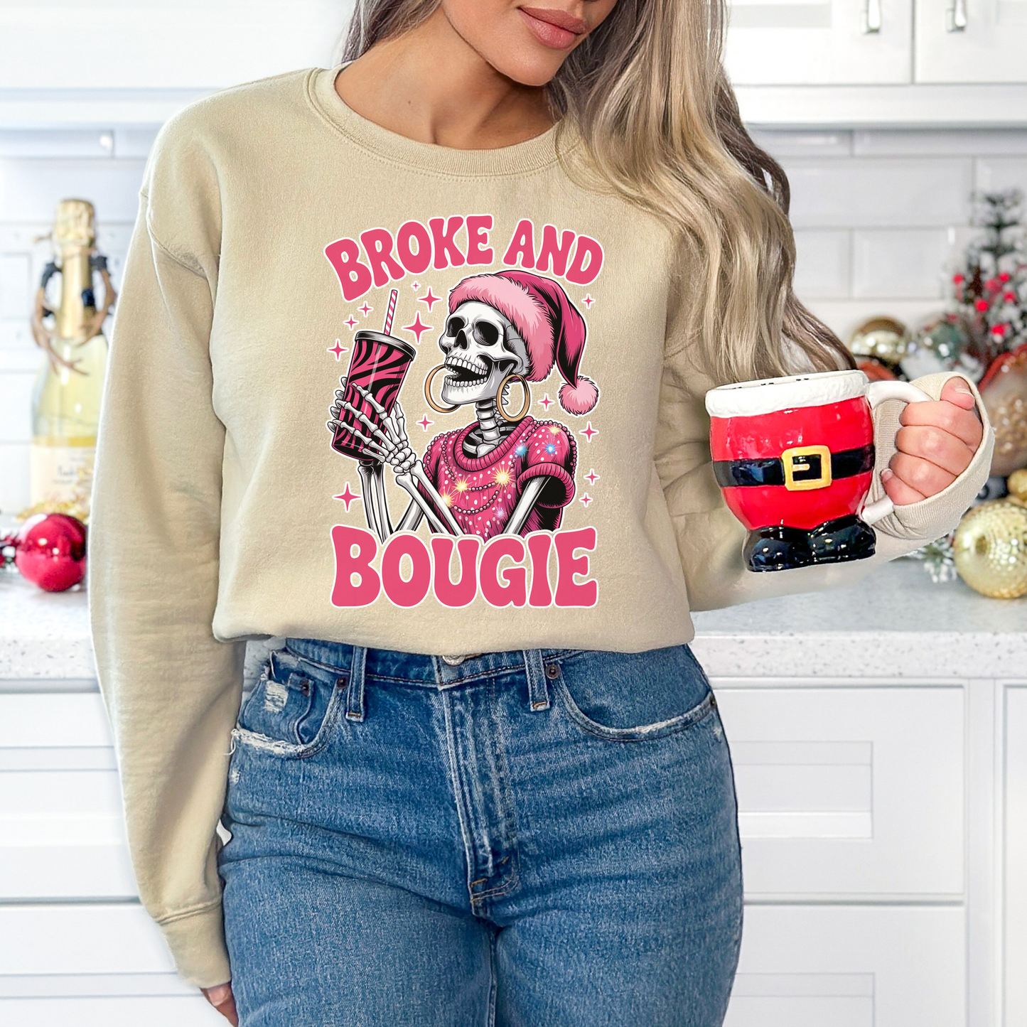 Broke and Bougie Christmas Sweater