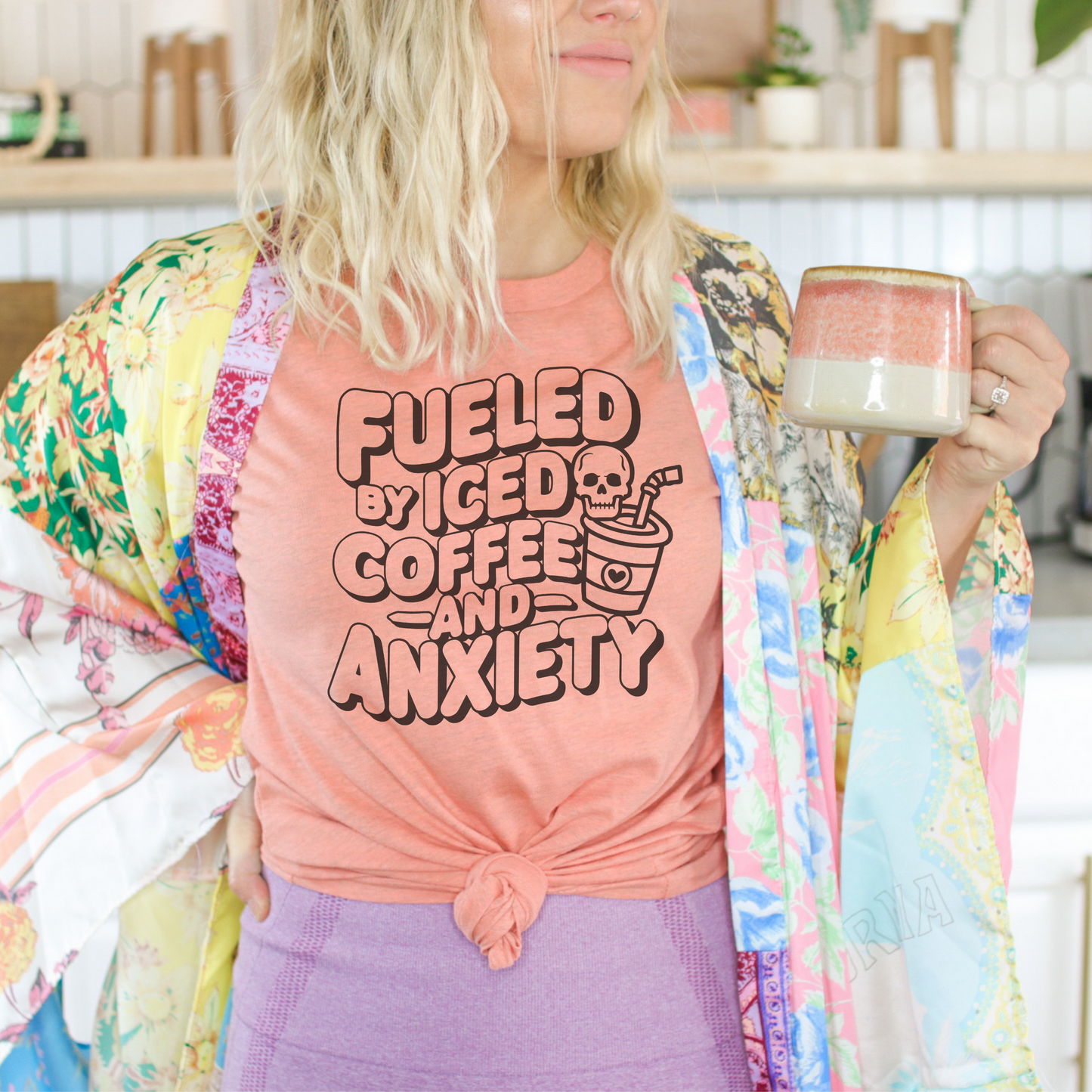 Fueled by Iced Coffee & Anxiety Tee