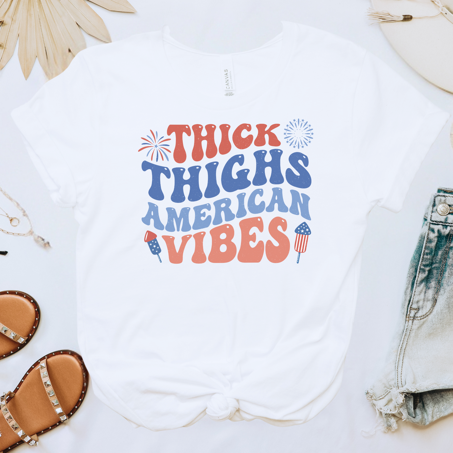 Thick Thighs American Vibes Tee