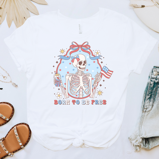 Born to be Free Skeleton Tee