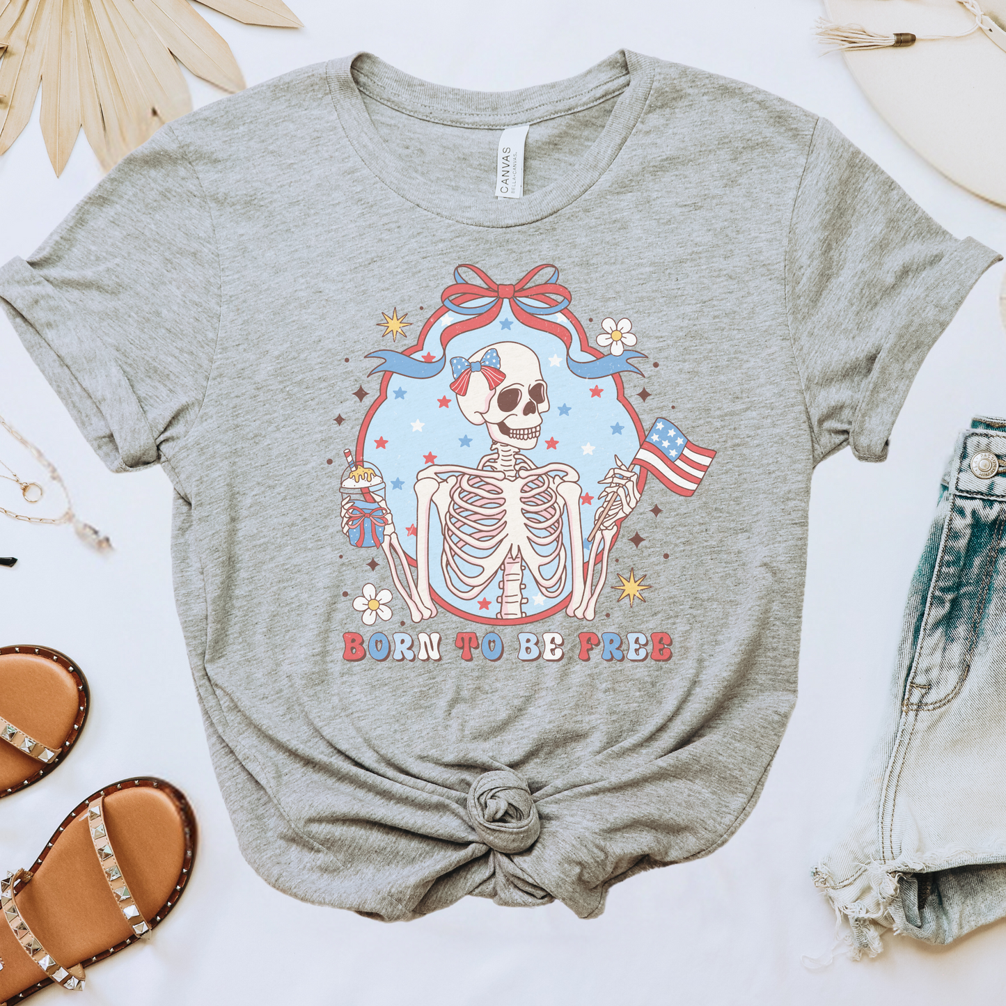 Born to be Free Skeleton Tee