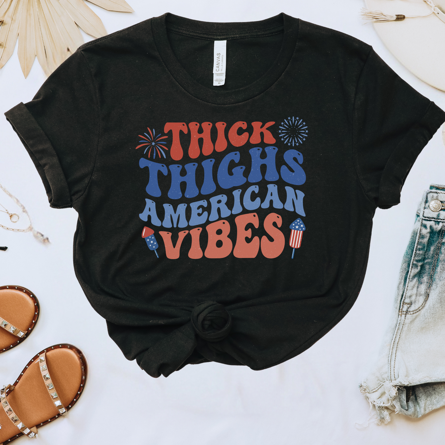 Thick Thighs American Vibes Tee