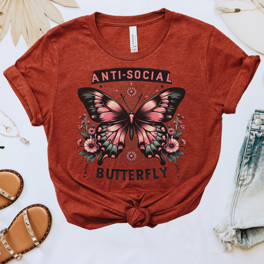 Antisocial Butterfly Graphic Tee