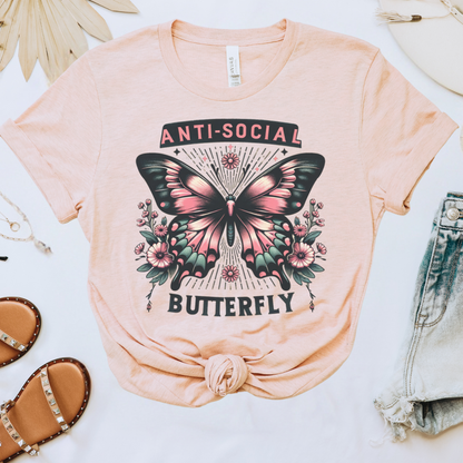 Antisocial Butterfly Graphic Tee