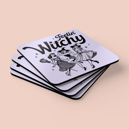 Feelin' Witchy Corkwood Coaster Set