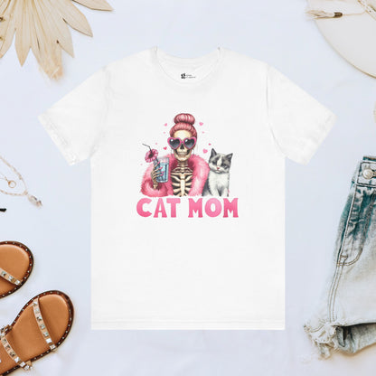 Cat Mom Skeleton Tee