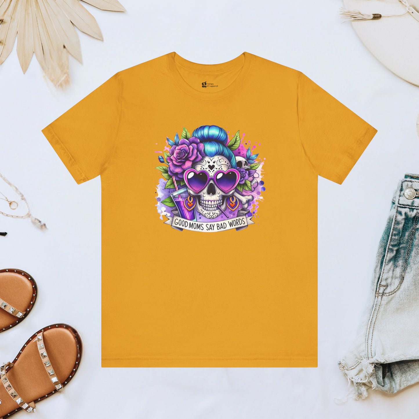 Good Moms Say Bad Words Skeleton Tee