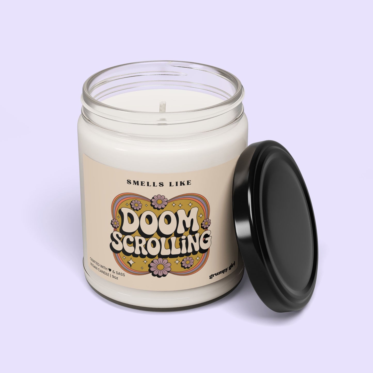 Smells Like Doom Scrolling Candle