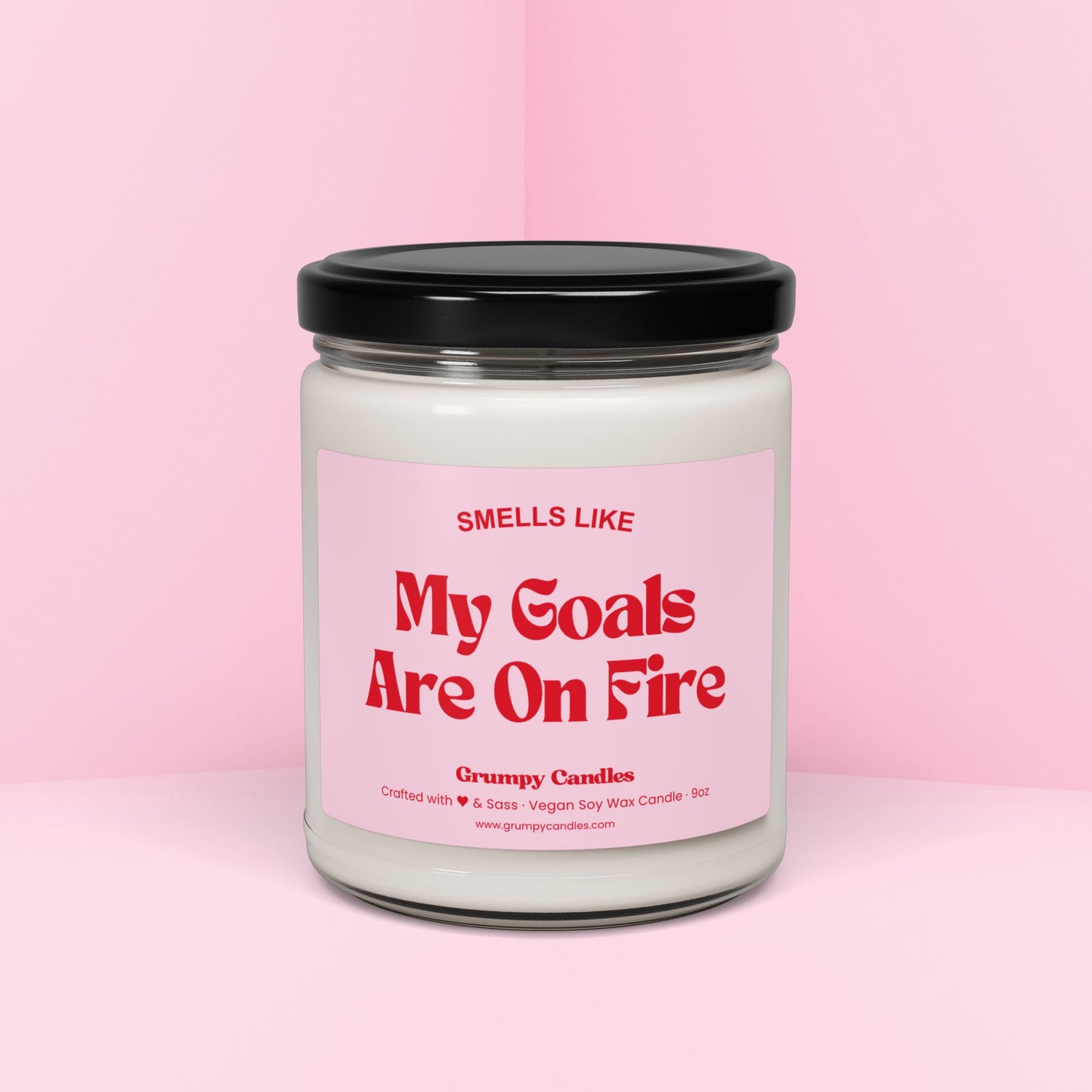 My Goals Are On Fire Candle