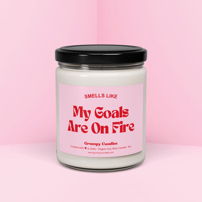 My Goals Are On Fire Candle
