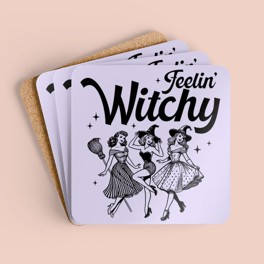 Feelin' Witchy Corkwood Coaster Set