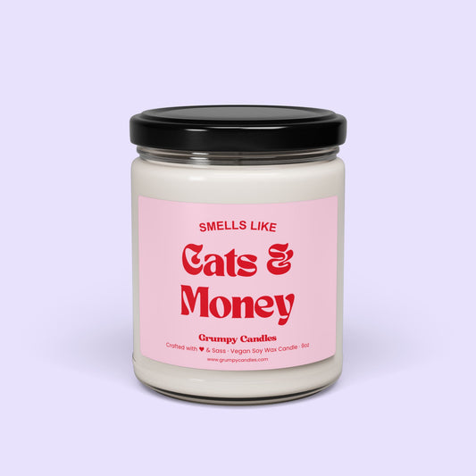 Cats and Money Candle