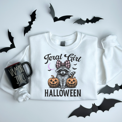 Feral Girl Halloween Sweatshirt