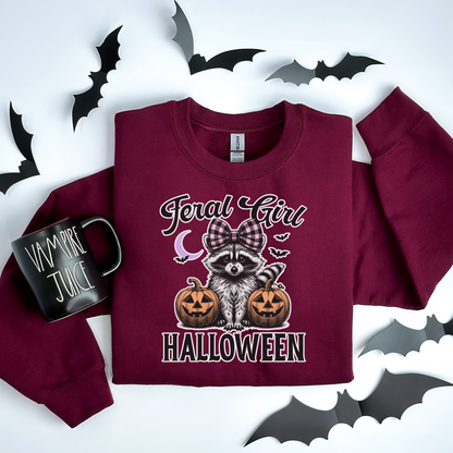 Feral Girl Halloween Sweatshirt