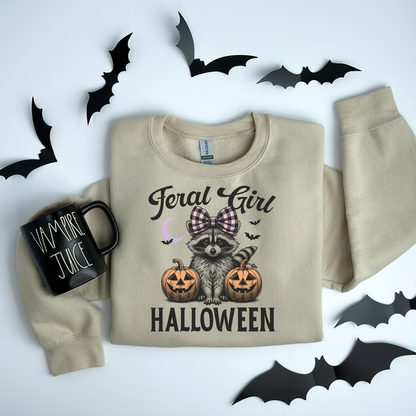 Feral Girl Halloween Sweatshirt