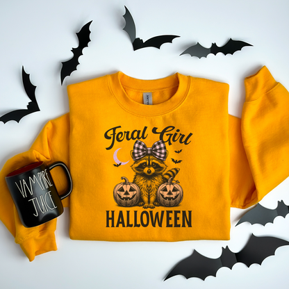 Feral Girl Halloween Sweatshirt