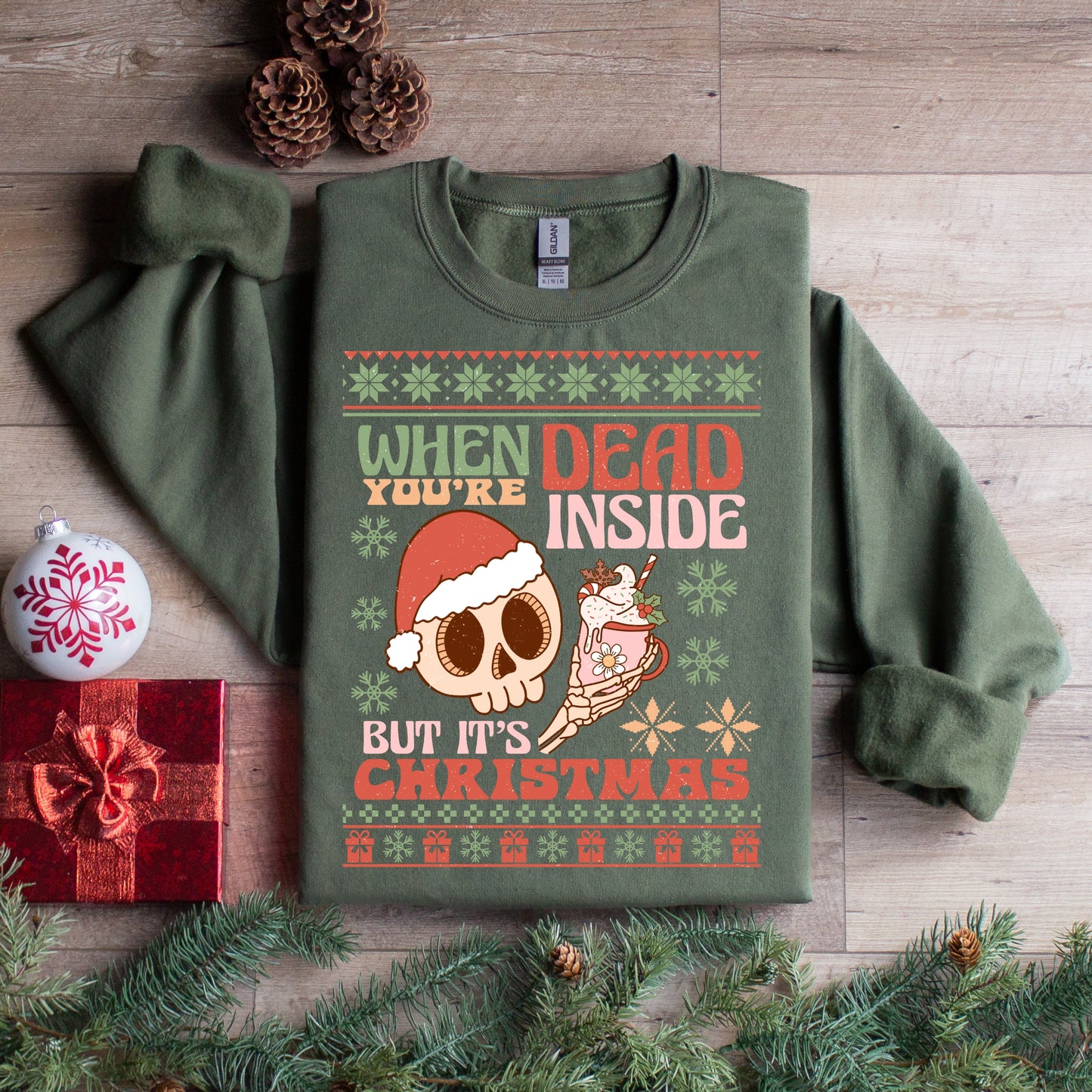 Dead Inside Christmas Sweatshirt