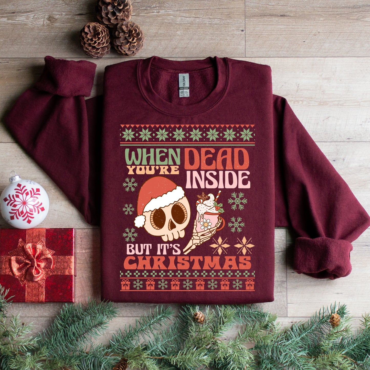 Dead Inside Christmas Sweatshirt