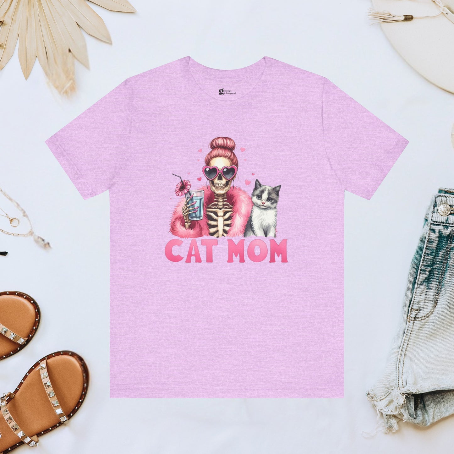 Cat Mom Skeleton Tee