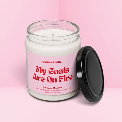 My Goals Are On Fire Candle