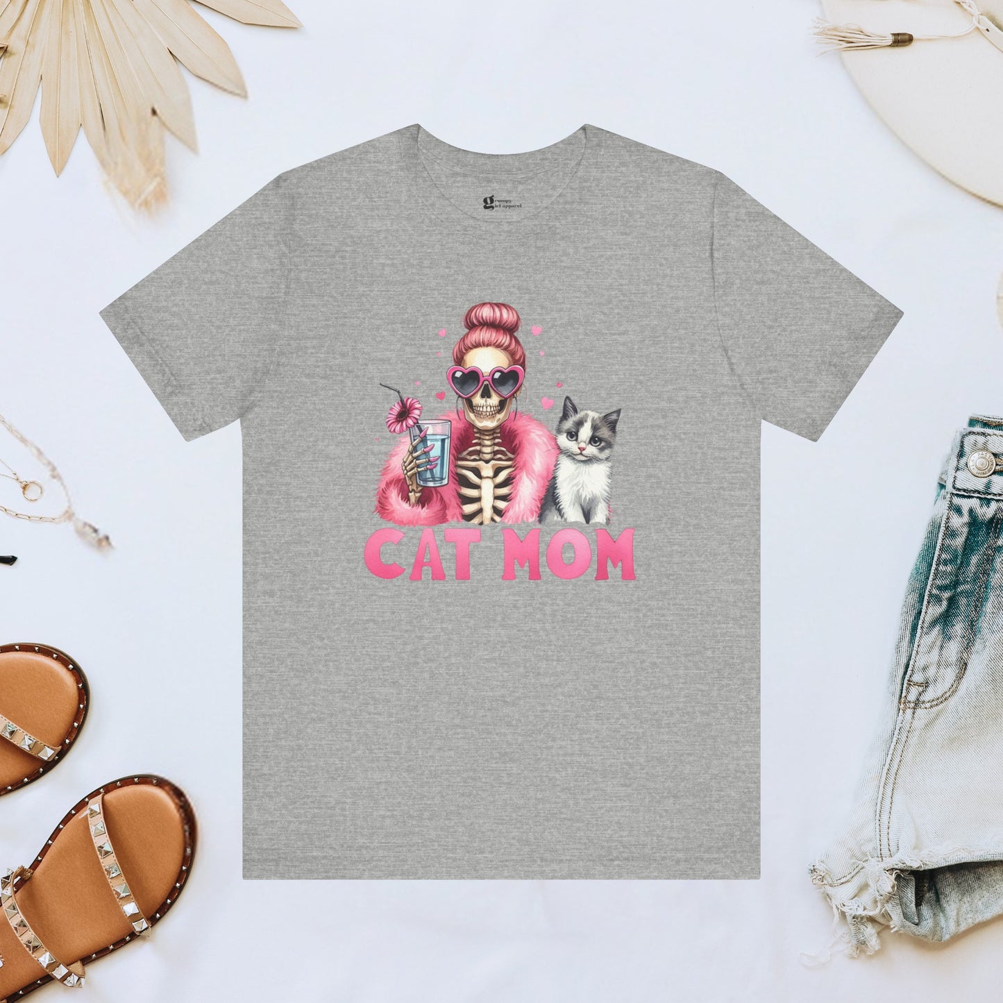 Cat Mom Skeleton Tee
