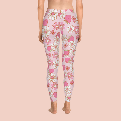 Strawberry Flowers Leggings