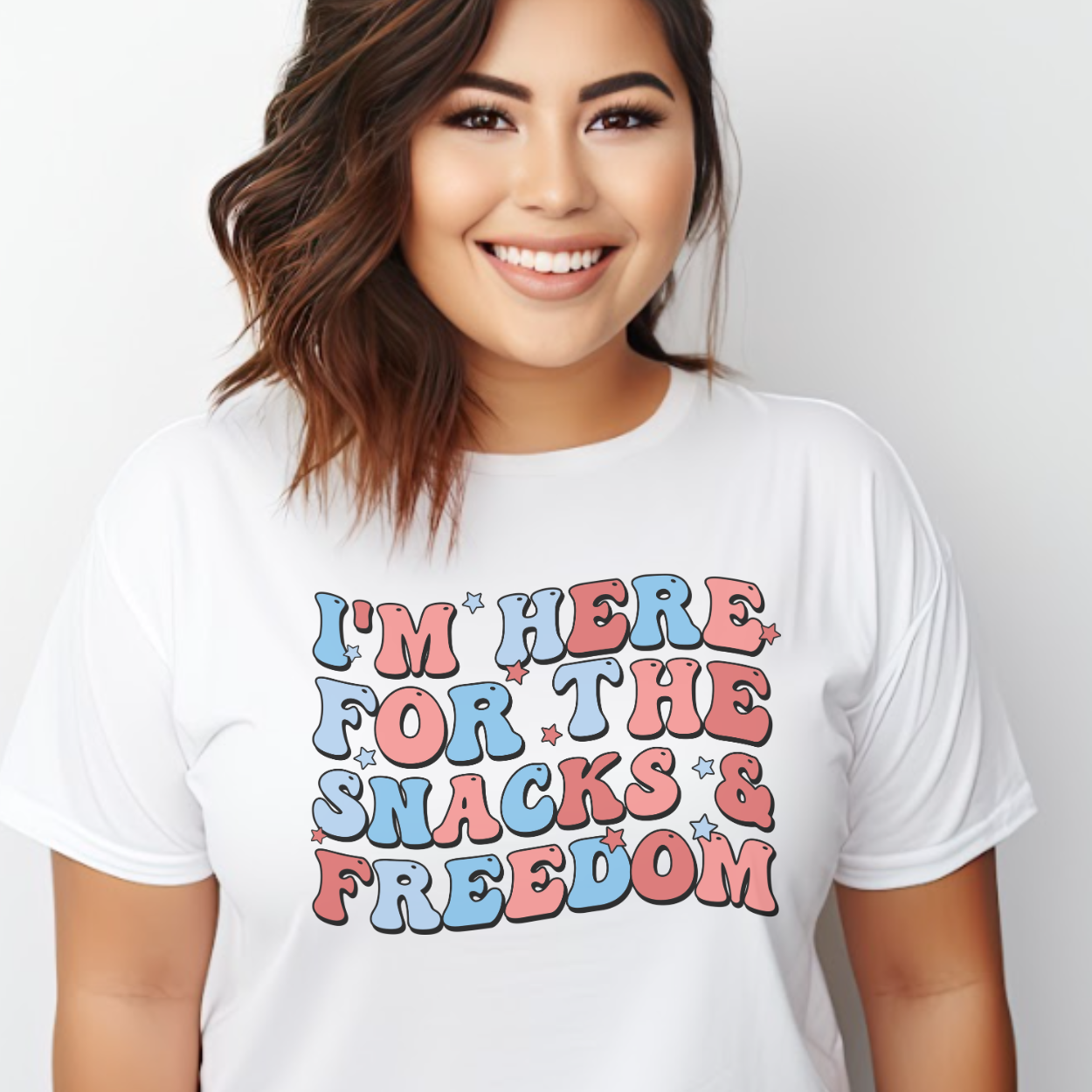 I'm Here for the Snacks & Freedom Tee