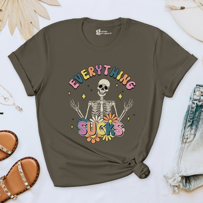 Everything Sucks Skeleton Tee