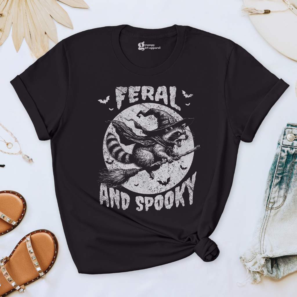 Feral & Spooky Raccoon Tee