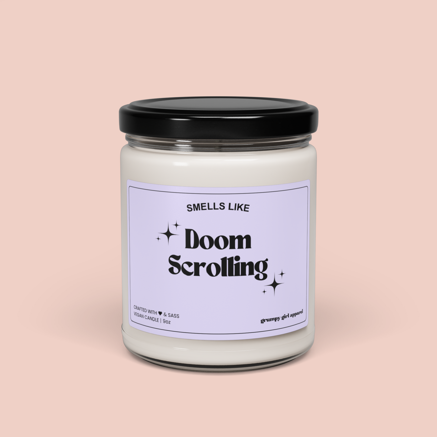 Smells Like Doom Scrolling Candle