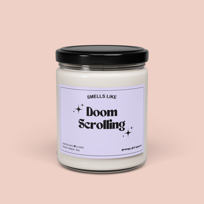 Smells Like Doom Scrolling Candle