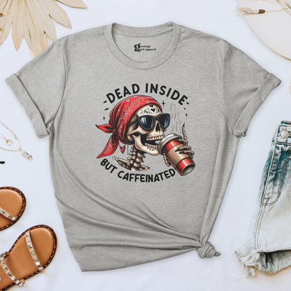 Dead Inside But Caffeinated Skeleton Tee