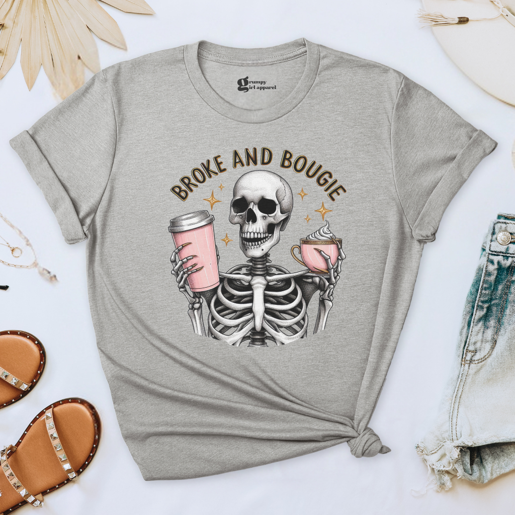 Broke and Bougie Skeleton Tee