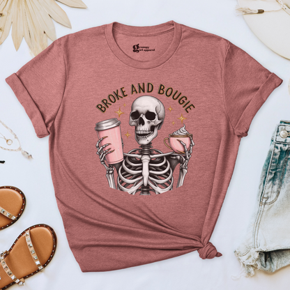 Broke and Bougie Skeleton Tee