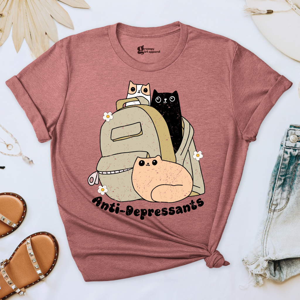 Antidepressants Cat Mom Tee