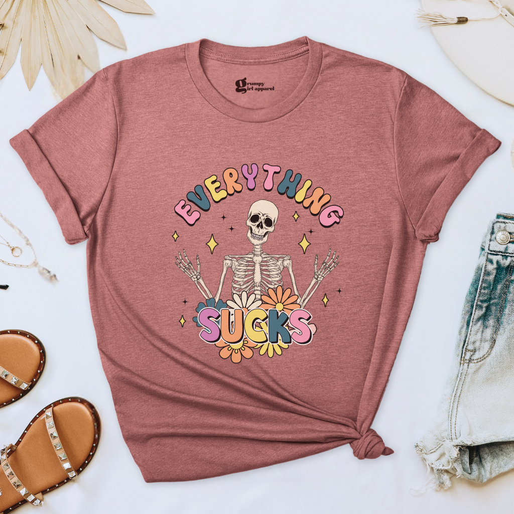 Everything Sucks Skeleton Tee