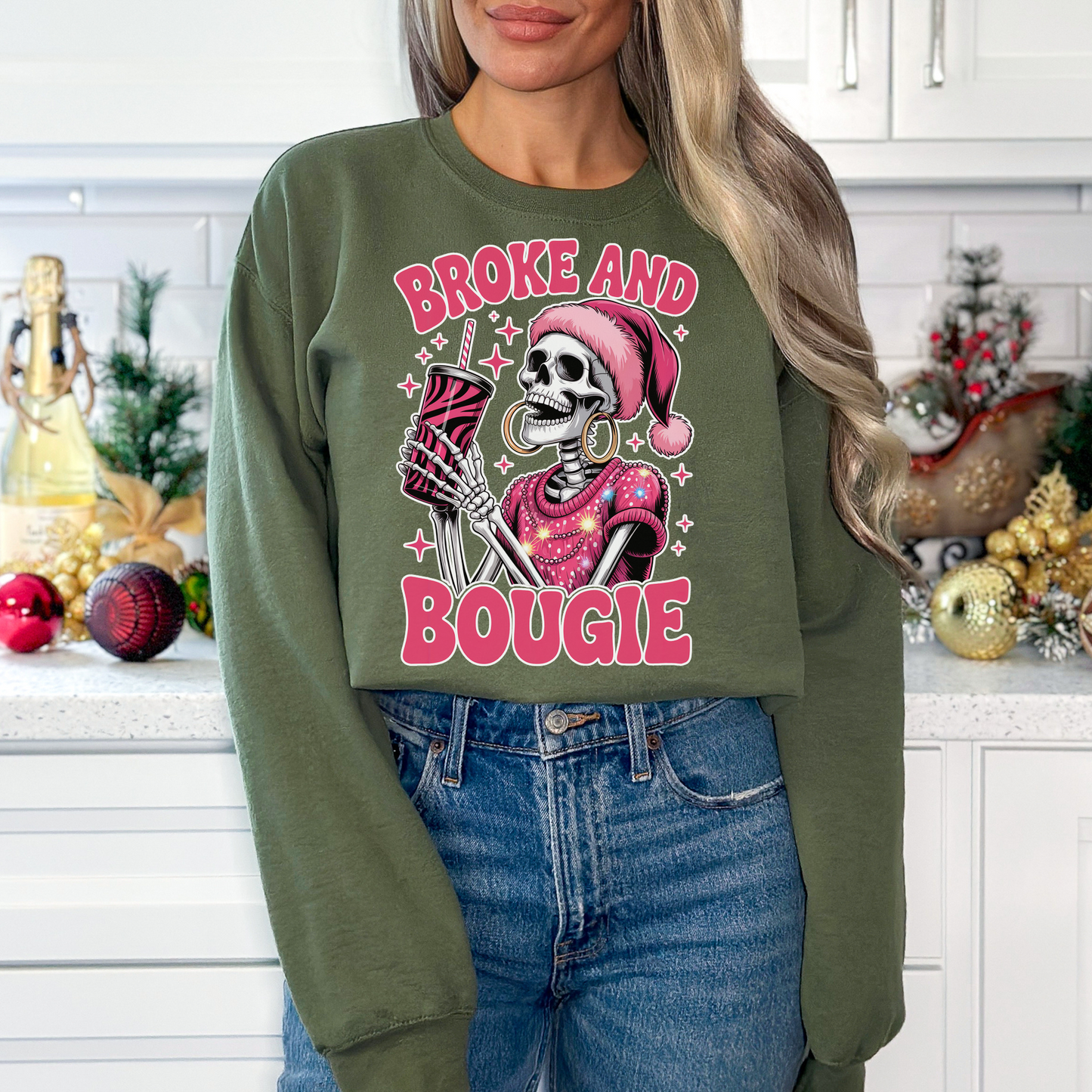 Broke and Bougie Christmas Sweater