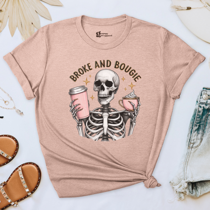 Broke and Bougie Skeleton Tee